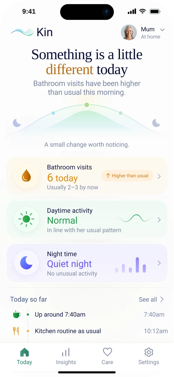 Kin app: something is a little different today